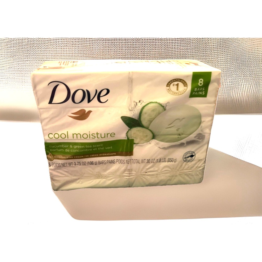Dove Cool Moisture‎ Cucumber & Green Tea Scent Beauty Bar Soap 8 Count
